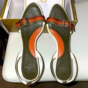 Joey O open-toe sling backs